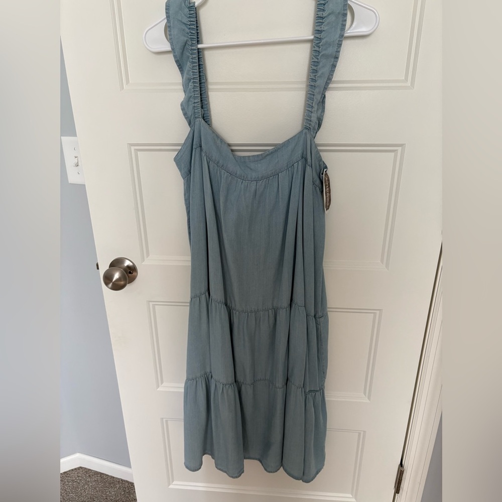 Denim Tiered Tank Dress